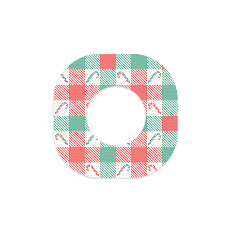 Peelz Peppermint Plaid Dexcom G7 and Stelo Patch Tape - Pump Peelz Patch Medical Tape
