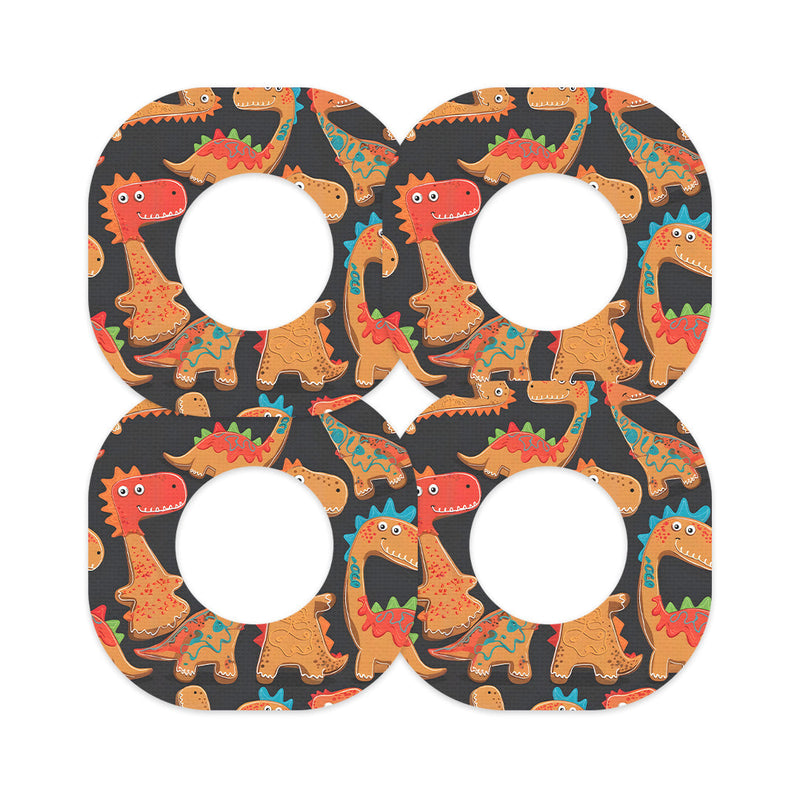 Peelz Jurassic Gingerbread Dexcom G7 and Stelo Patch Tape - Pump Peelz Patch Medical Tape