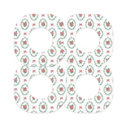 Peelz Poinsettia Parade Dexcom G7 and Stelo Patch Tape - Pump Peelz Patch Medical Tape