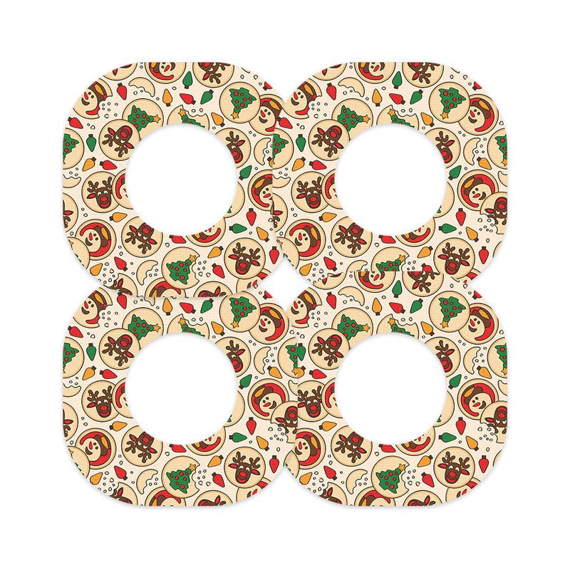 Peelz Santa's Cookies Dexcom G7 and Stelo Patch Tape - Pump Peelz Patch Medical Tape