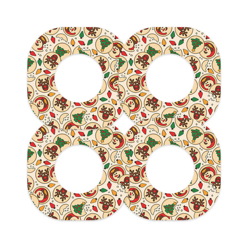 Peelz Santa's Cookies Dexcom G7 and Stelo Patch Tape - Pump Peelz Patch Medical Tape