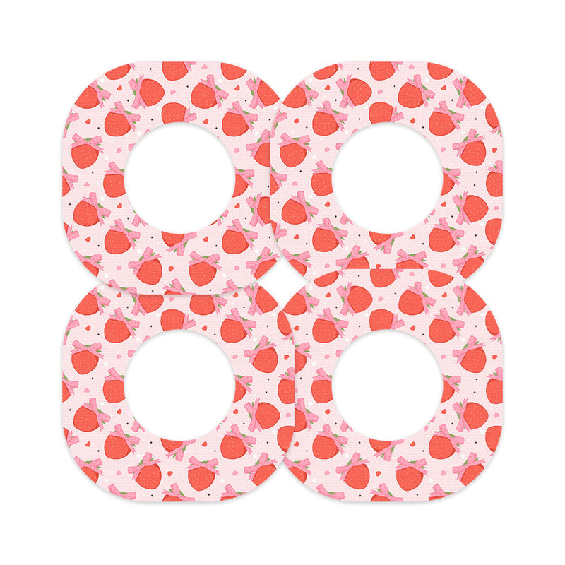 Peelz Strawberry Kisses Dexcom G7 and Stelo Patch Tape - Pump Peelz Patch Medical Tape