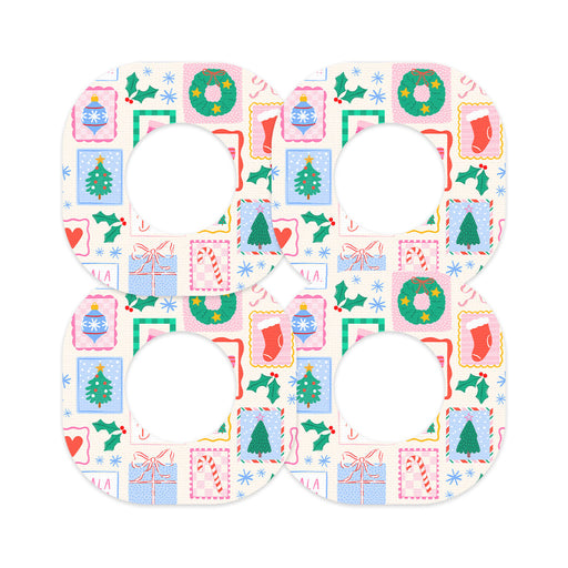 Peelz Holiday Greetings Dexcom G7 and Stelo Patch Tape - Pump Peelz Patch Medical Tape