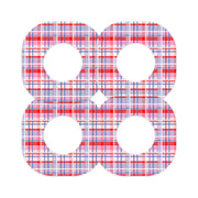 Peelz Party Plaid Dexcom G7 and Stelo Patch Tape - Pump Peelz Patch Medical Tape