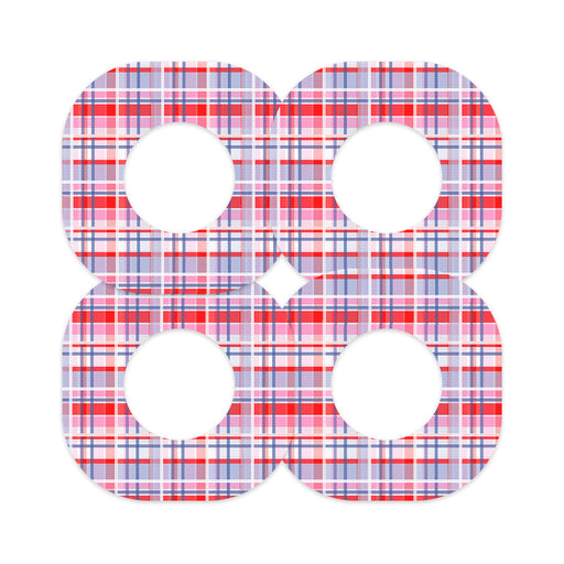 Peelz Party Plaid Dexcom G7 and Stelo Patch Tape - Pump Peelz Patch Medical Tape