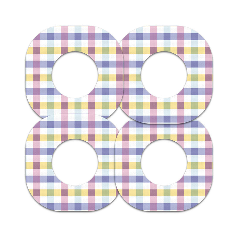 Peelz Spring Plaid Dexcom G7 and Stelo Patch Tape - Pump Peelz Patch Medical Tape