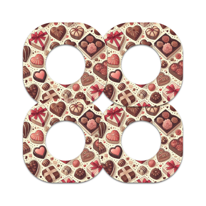 Peelz Chocolate Love Dexcom G7 and Stelo Patch Tape - Pump Peelz Patch Medical Tape