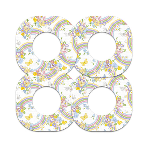 Peelz Rainbow Blooms Dexcom G7 and Stelo Patch Tape - Pump Peelz Patch Medical Tape