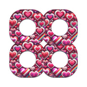 Peelz Sparkly Hearts Dexcom G7 and Stelo Patch Tape - Pump Peelz Patch Medical Tape