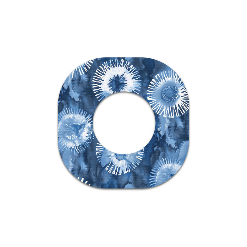 Peelz Monochrome Blue Tie Dye Dexcom G7 and Stelo Patch Tape - Pump Peelz Patch Medical Tape