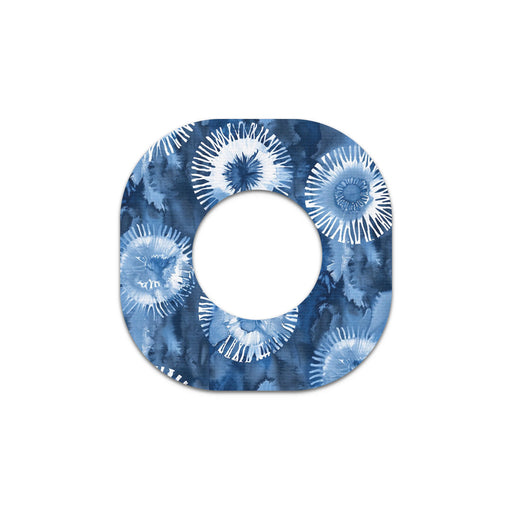 Peelz Monochrome Blue Tie Dye Dexcom G7 and Stelo Patch Tape - Pump Peelz Patch Medical Tape