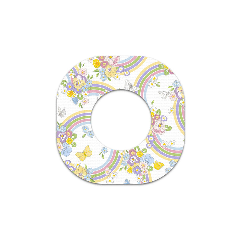 Peelz Rainbow Blooms Dexcom G7 and Stelo Patch Tape - Pump Peelz Patch Medical Tape