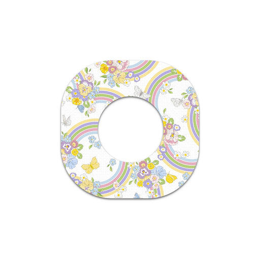 Peelz Rainbow Blooms Dexcom G7 and Stelo Patch Tape - Pump Peelz Patch Medical Tape