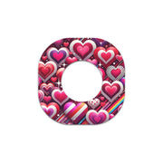 Peelz Sparkly Hearts Dexcom G7 and Stelo Patch Tape - Pump Peelz Patch Medical Tape