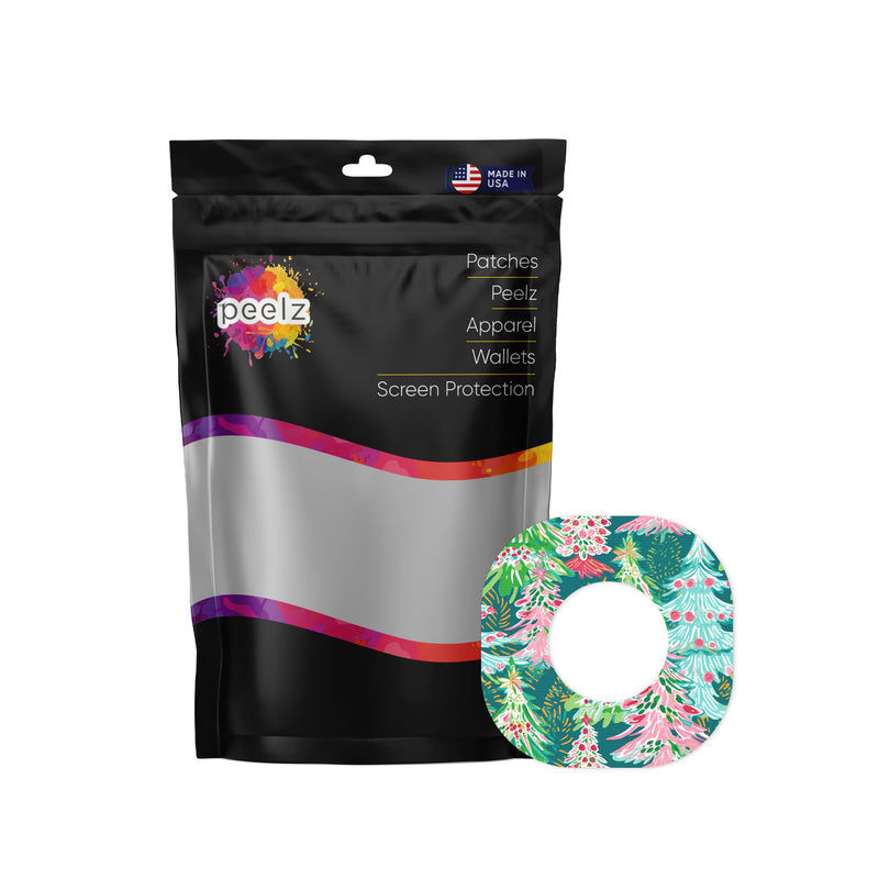 Peelz Festive Forest Dexcom G7 and Stelo Patch Tape - Pump Peelz Patch Medical Tape