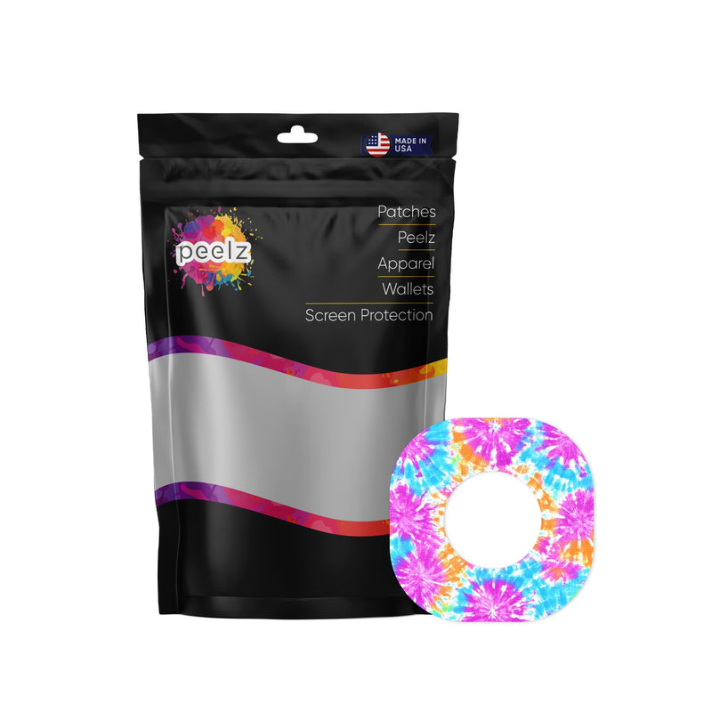 Peelz Neon Tie Dye Dexcom G7 and Stelo Patch Tape - Pump Peelz Patch Medical Tape