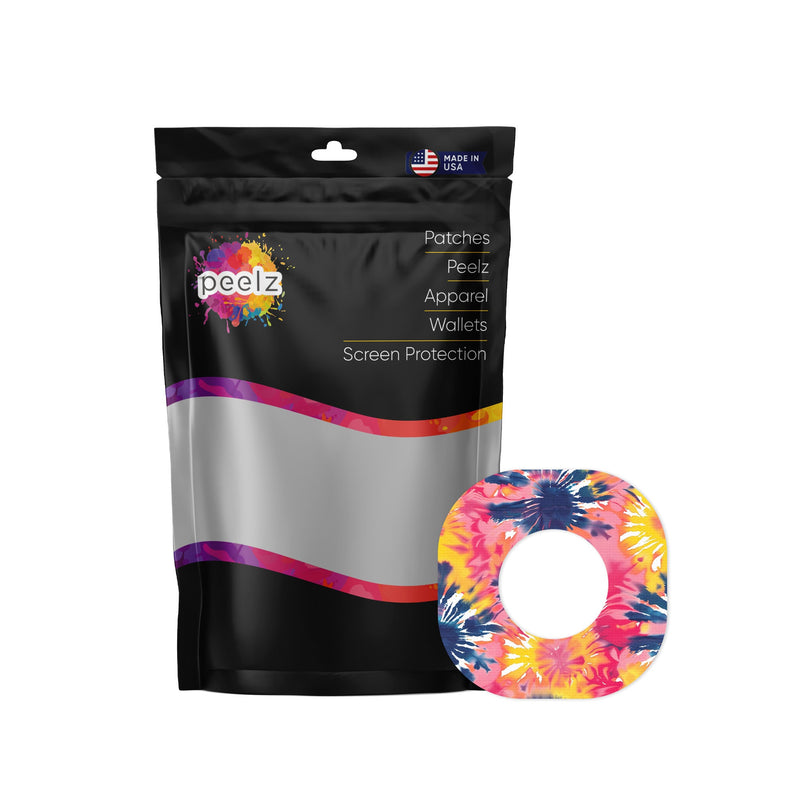 Peelz Summer Tie Dye Dexcom G7 and Stelo Patch Tape - Pump Peelz Patch Medical Tape