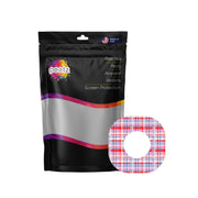 Peelz Party Plaid Dexcom G7 and Stelo Patch Tape - Pump Peelz Patch Medical Tape