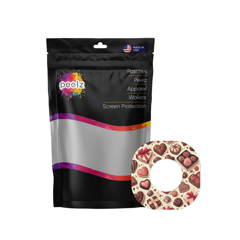 Peelz Chocolate Love Dexcom G7 and Stelo Patch Tape - Pump Peelz Patch Medical Tape