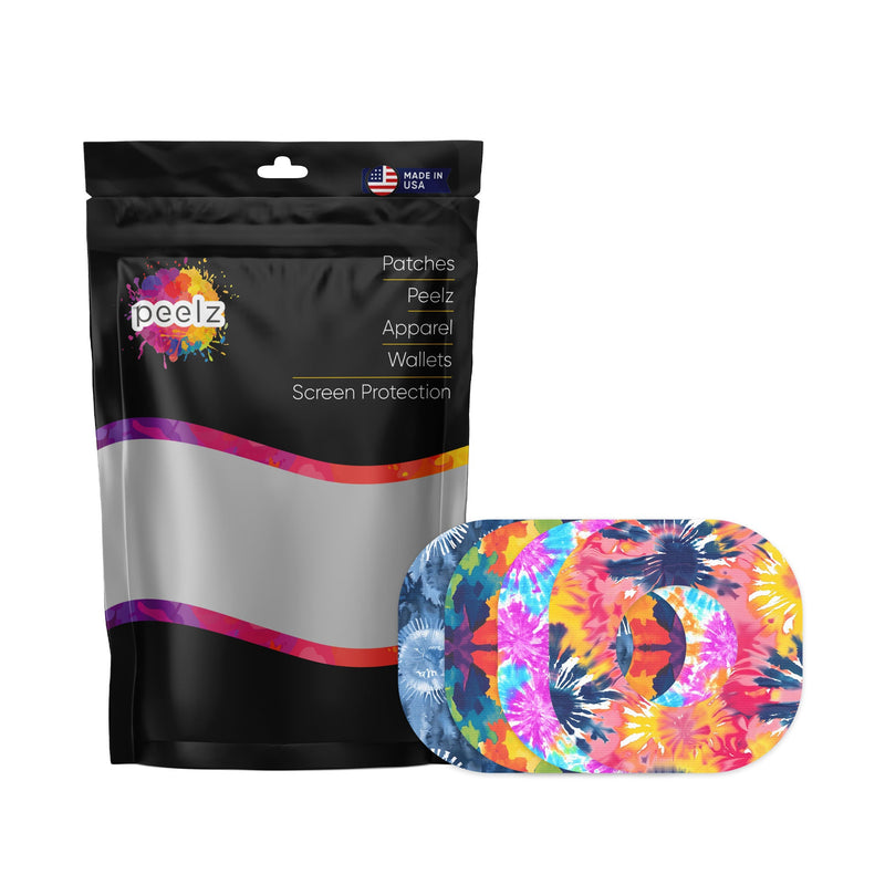Peelz Tie Dye Variety Pack Dexcom G7 and Stelo Patch Tape - Pump Peelz Patch Medical Tape