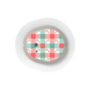 Peelz Peppermint Plaid Dexcom G7 and Stelo Transmitter Sticker - Pump Peelz Peelz/Stickers