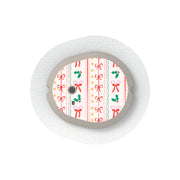Peelz Holly Jolly Ribbon Dexcom G7 and Stelo Transmitter Sticker - Pump Peelz Peelz/Stickers