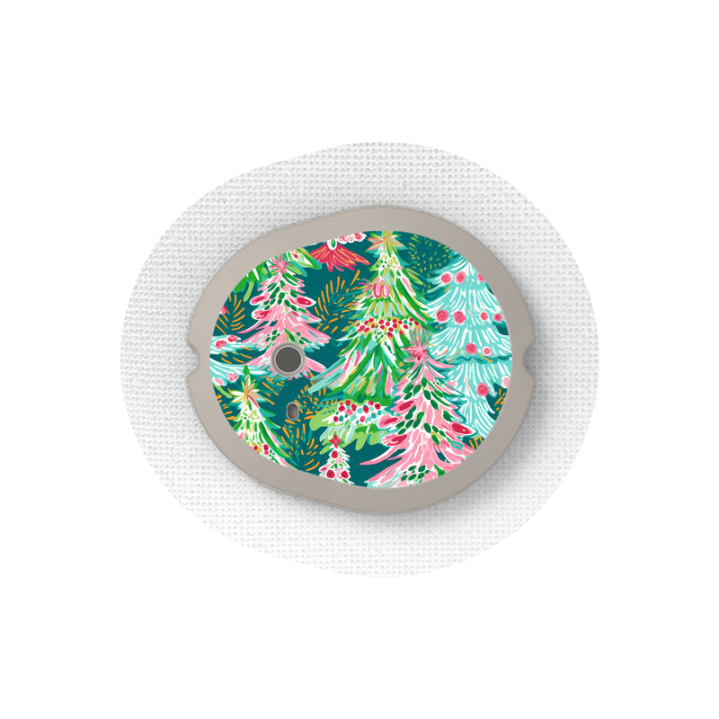 Peelz Festive Forest Dexcom G7 and Stelo Transmitter Sticker - Pump Peelz Peelz/Stickers
