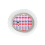 Peelz Party Plaid Dexcom G7 and Stelo Transmitter Sticker - Pump Peelz Peelz/Stickers