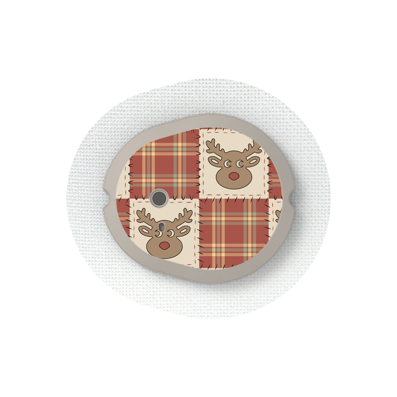 Peelz Rustic Reindeer Dexcom G7 and Stelo Transmitter Sticker - Pump Peelz Peelz/Stickers