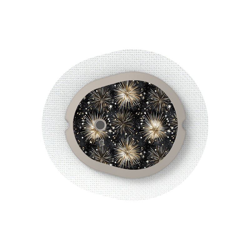 Peelz Fireworks Sticker Designed for the DEXCOM G7 and Stelo Transmitter Peelz/Stickers