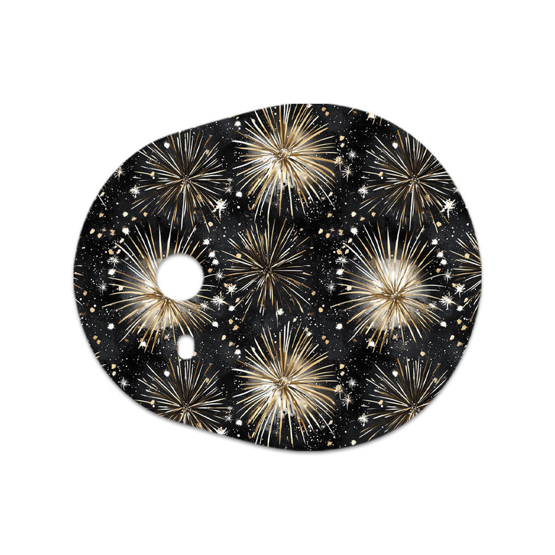 Peelz Fireworks Sticker Designed for the DEXCOM G7 and Stelo Transmitter Peelz/Stickers