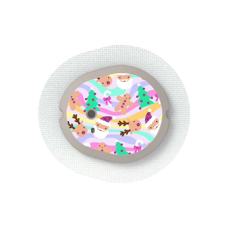 Peelz Christmas Pastel Sticker for the DEXCOM G7 and Stelo Transmitter Peelz/Stickers