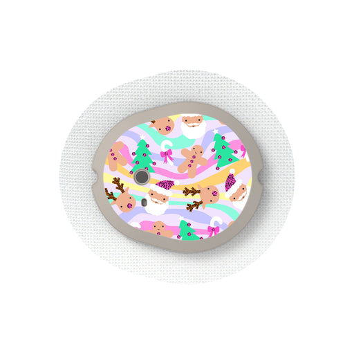 Peelz Christmas Pastel Sticker for the DEXCOM G7 and Stelo Transmitter Peelz/Stickers