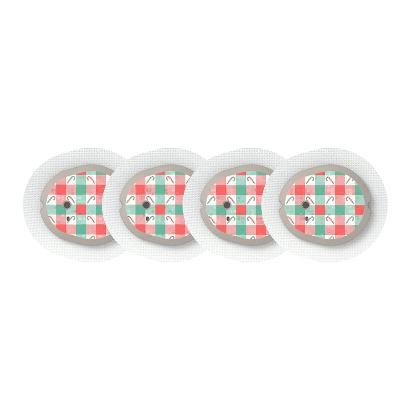 Peelz Peppermint Plaid Dexcom G7 and Stelo Transmitter Sticker - Pump Peelz Peelz/Stickers