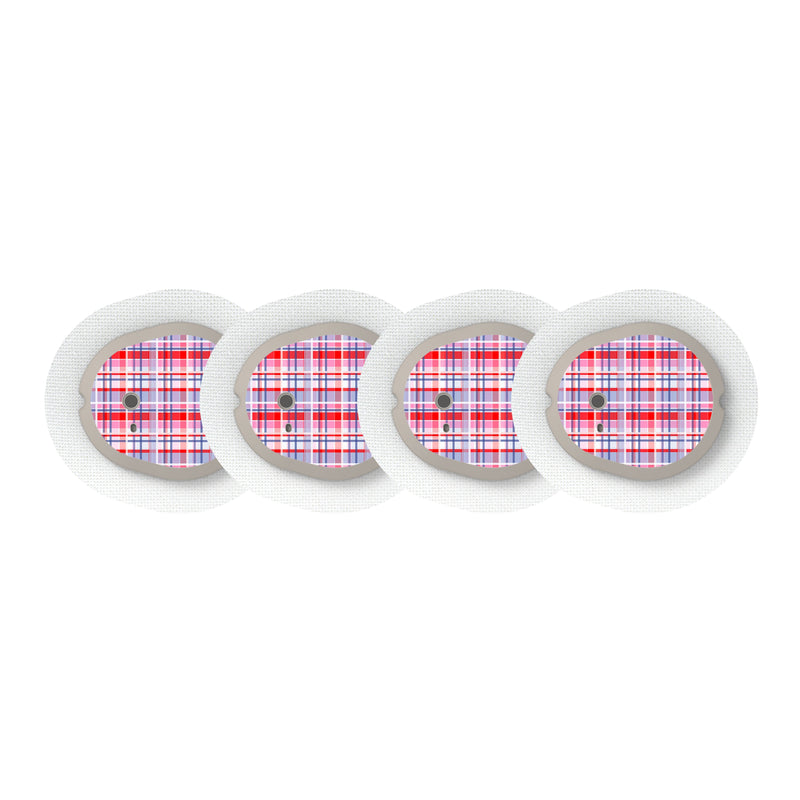 Peelz Party Plaid Dexcom G7 and Stelo Transmitter Sticker - Pump Peelz Peelz/Stickers