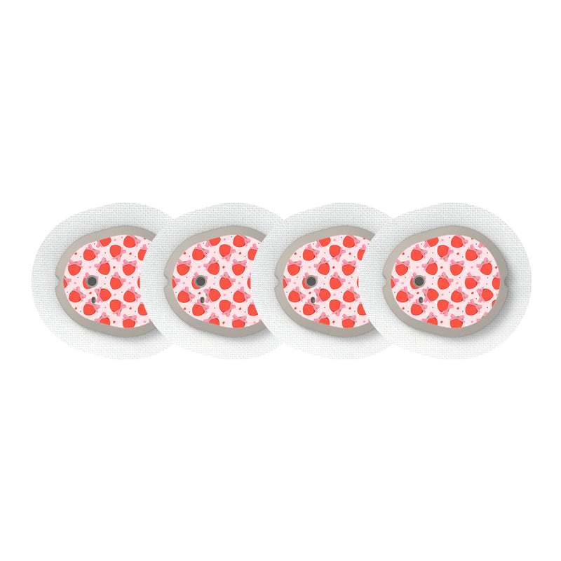Peelz Strawberry Kisses Dexcom G7 and Stelo Transmitter Sticker - Pump Peelz Peelz/Stickers