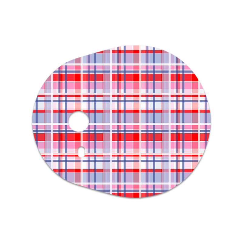 Peelz Party Plaid Dexcom G7 and Stelo Transmitter Sticker - Pump Peelz Peelz/Stickers