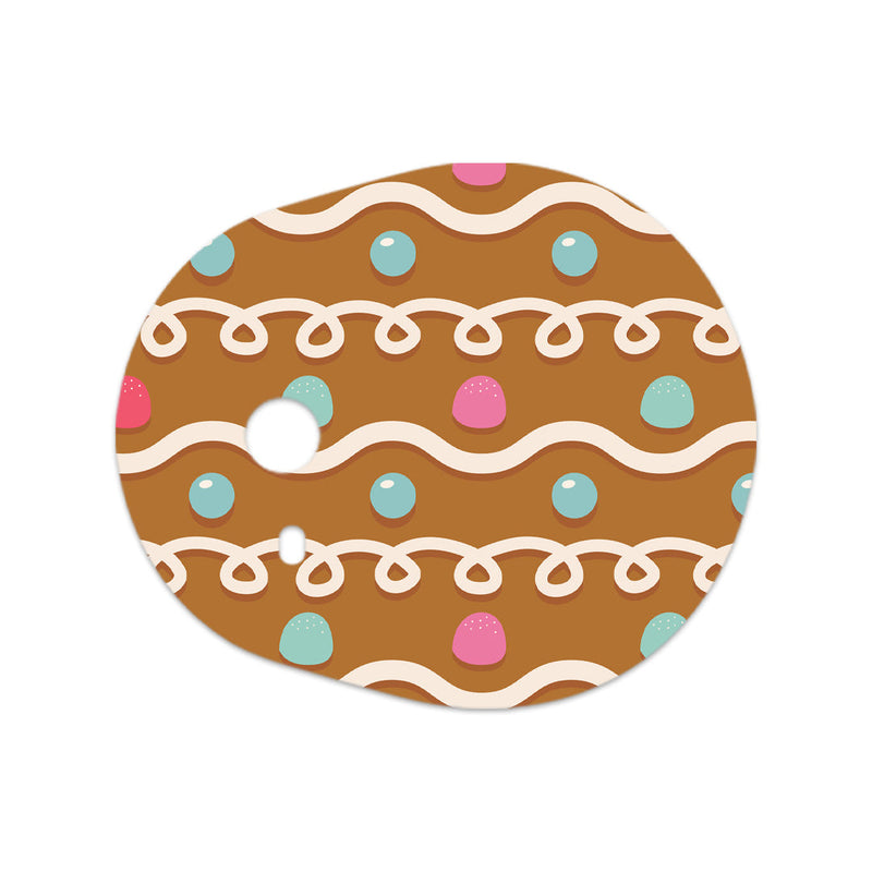 Peelz Gingerbread Sticker Designed for the DEXCOM G7 and Stelo Transmitter Peelz/Stickers