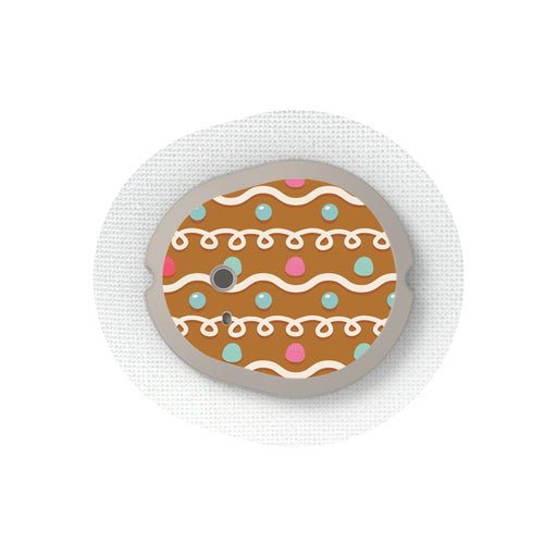Peelz Gingerbread Sticker Designed for the DEXCOM G7 and Stelo Transmitter Peelz/Stickers
