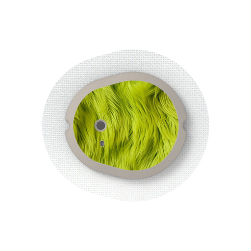Peelz Green Fur Sticker Designed for the DEXCOM G7 and Stelo Transmitter Peelz/Stickers