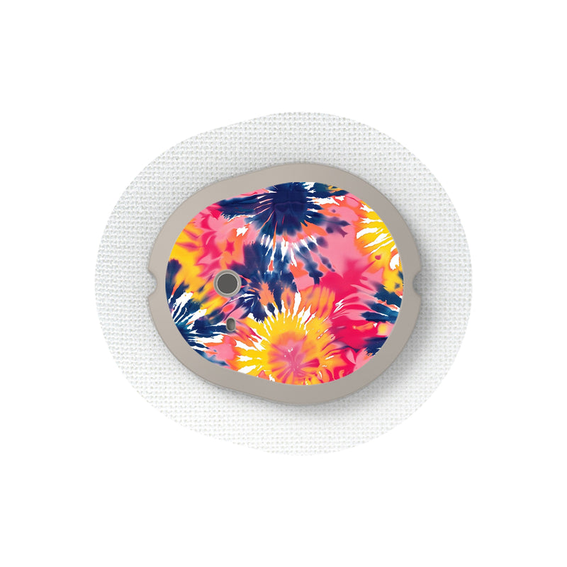Peelz Summer Tie Dye Sticker Designed for the DEXCOM G7 and Stelo Transmitter Peelz/Stickers