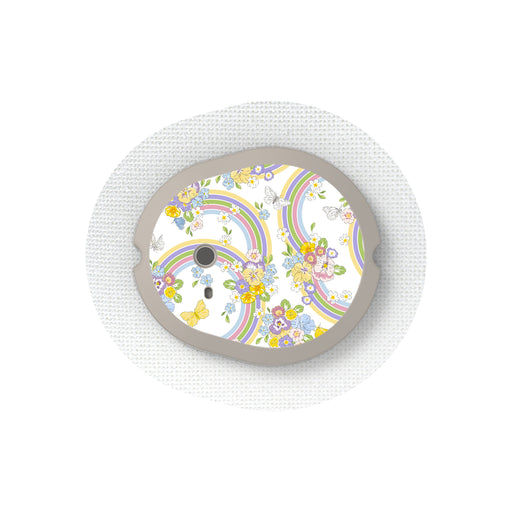 Peelz Rainbow Blooms Sticker Designed for the DEXCOM G7 and Stelo Transmitter Peelz/Stickers