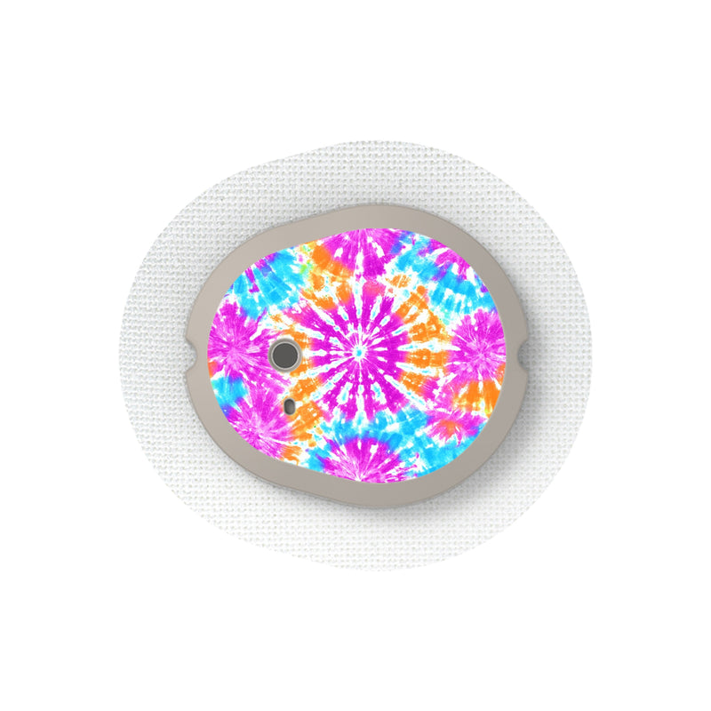 Peelz Neon Tie Dye Sticker Designed for the DEXCOM G7 and Stelo Transmitter Peelz/Stickers
