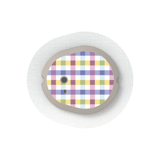 Peelz Spring Plaid Sticker Designed for the DEXCOM G7 and Stelo Transmitter Peelz/Stickers