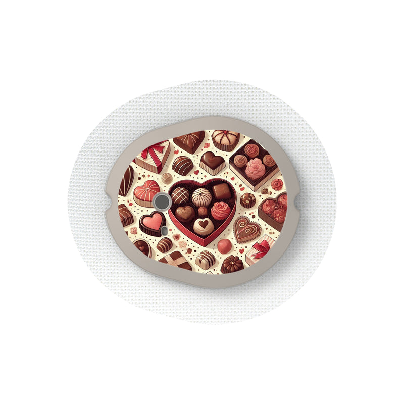Peelz Chocolate Love Sticker Designed for the DEXCOM G7 and Stelo Transmitter Peelz/Stickers