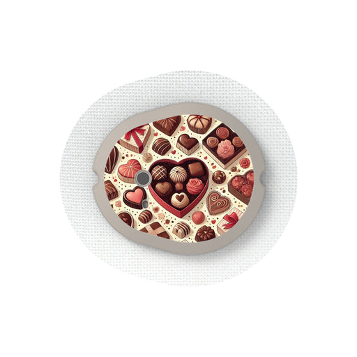 Peelz Chocolate Love Sticker Designed for the DEXCOM G7 and Stelo Transmitter Peelz/Stickers