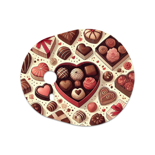 Peelz Chocolate Love Sticker Designed for the DEXCOM G7 and Stelo Transmitter Peelz/Stickers
