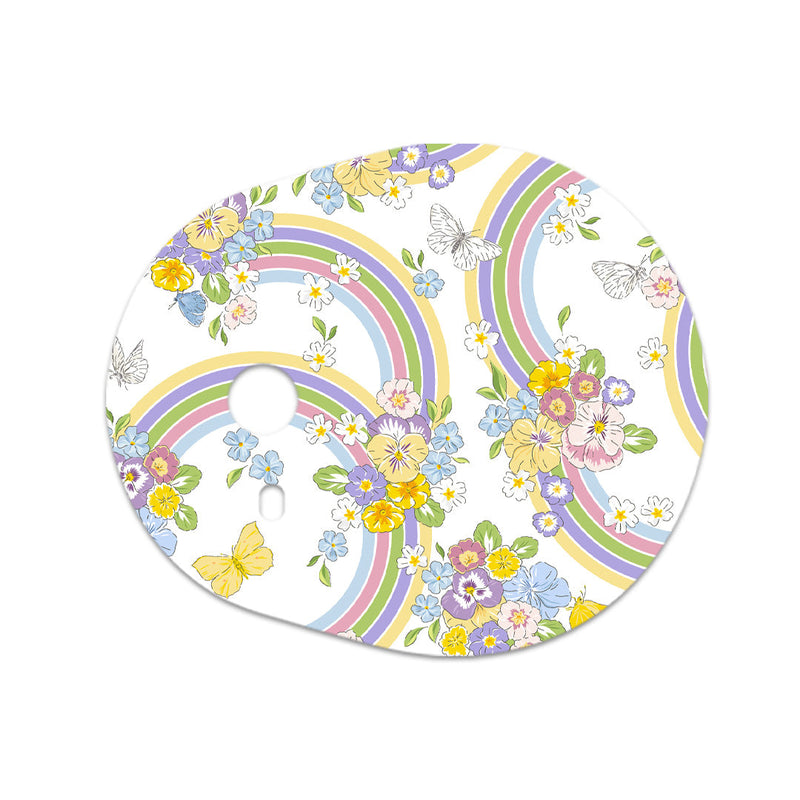 Peelz Rainbow Blooms Sticker Designed for the DEXCOM G7 and Stelo Transmitter Peelz/Stickers
