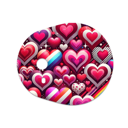 Peelz Sparkly Hearts Sticker Designed for the DEXCOM G7 and Stelo Transmitter Peelz/Stickers