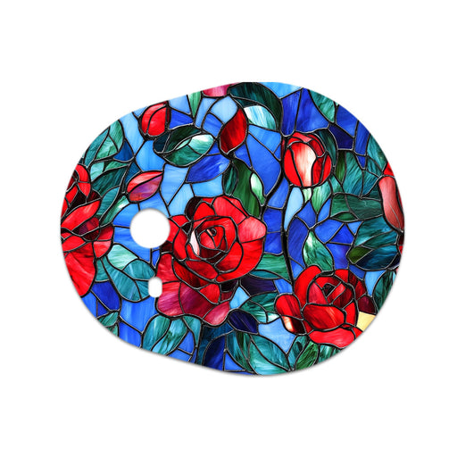 Peelz Crimson Blooms Sticker Designed for the DEXCOM G7 and Stelo Transmitter Peelz/Stickers